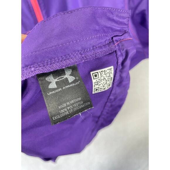 Under Armour MTN Men’s XL Purple Windbreaker Jacket Loose Fit Hooded Lightweight - Picture 7 of 8